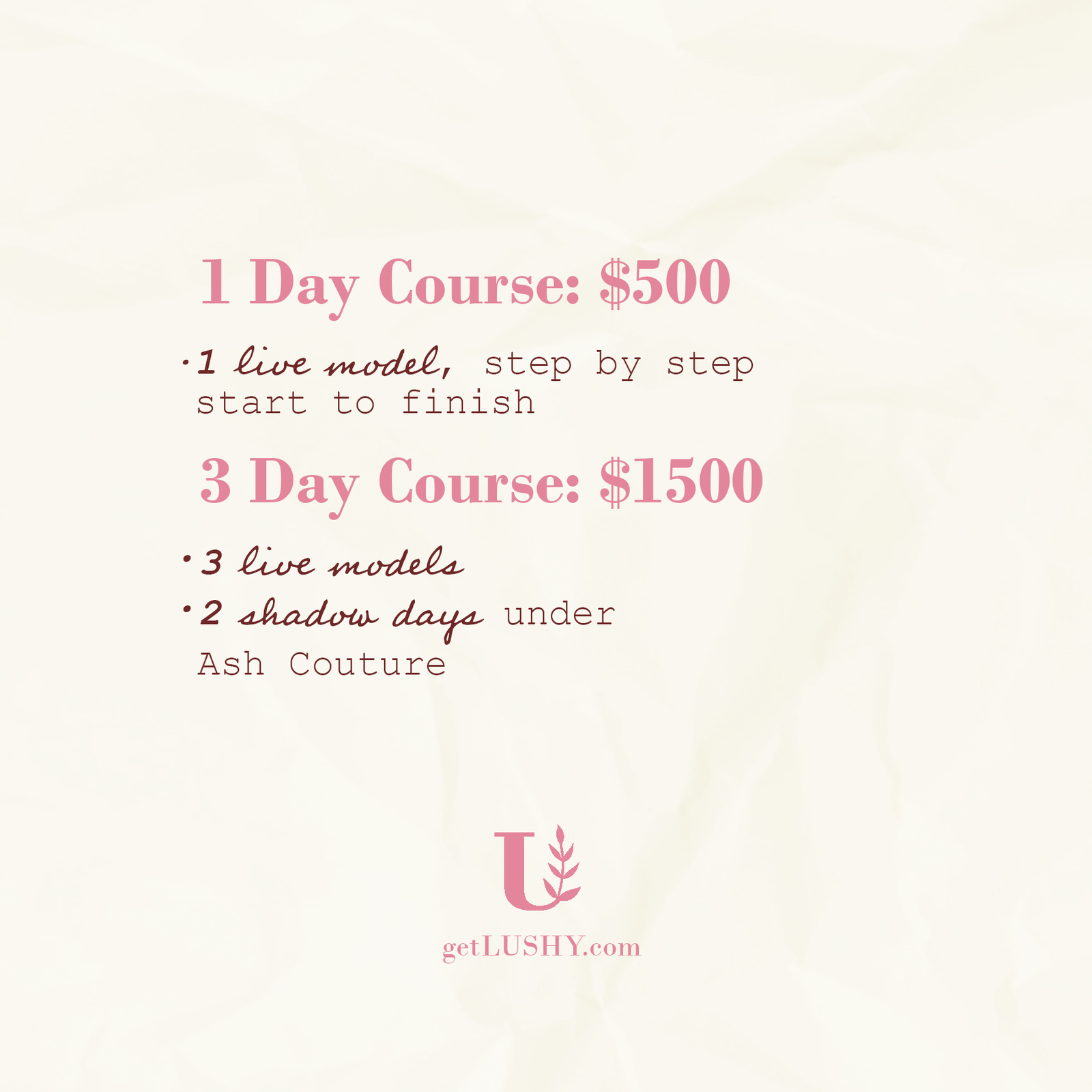 1 on 1 Class (3 Day Course) In-Person